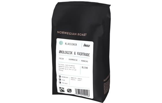 139420  55012 Kaffe FRIELE &#216;ko&amp;Fairt hel b&#248;nn 500g &#216;kologisk og Fairtade kaffe